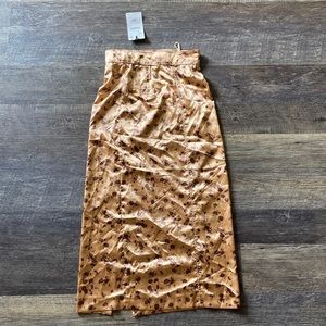 silk zara midi skirt